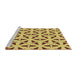 Sideview of Machine Washable Transitional Yellow Rug, wshpat504brn