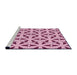 Sideview of Machine Washable Transitional Pastel Purple Pink Rug, wshpat504pur