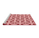 Sideview of Machine Washable Transitional Red Rug, wshpat504rd