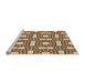 Sideview of Machine Washable Transitional Dark Bronze Brown Rug, wshpat505org