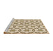 Sideview of Machine Washable Transitional Golden Blonde Gold Rug, wshpat506brn