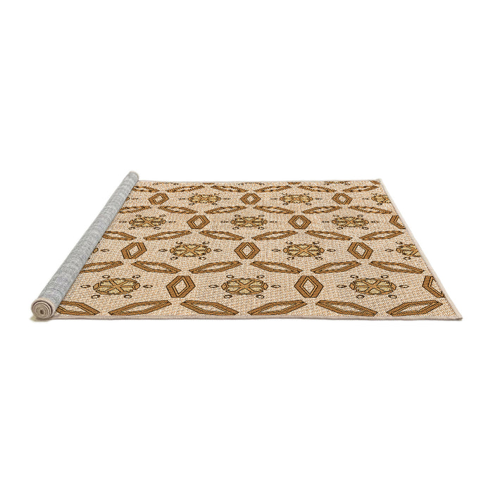 Sideview of Machine Washable Transitional Golden Blonde Gold Rug, wshpat506org