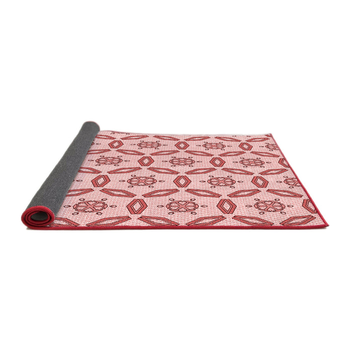 Thickness of Patterned Red Rug, pat506rd