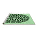 Sideview of Machine Washable Transitional Medium Forest Green Rug, wshpat507grn