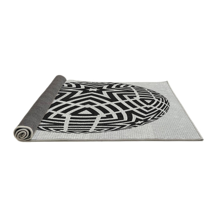 Thickness of Patterned Platinum Gray Rug, pat507gry