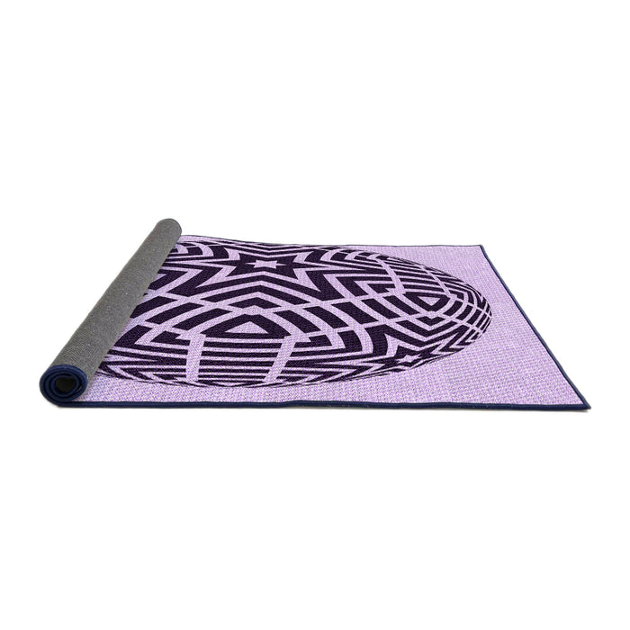Thickness of Patterned Purple Rug, pat507pur