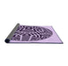 Thickness of Patterned Purple Rug, pat507pur