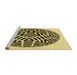 Sideview of Machine Washable Transitional Mustard Yellow Rug, wshpat507yw