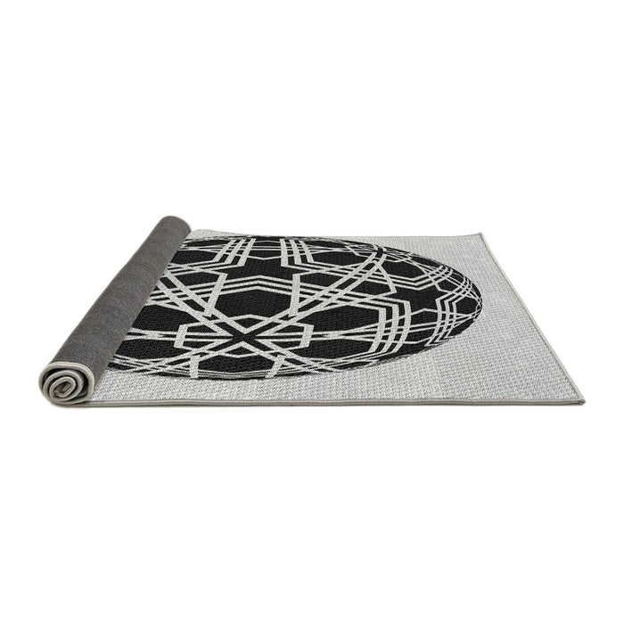 Thickness of Patterned Platinum Gray Rug, pat508gry