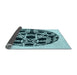 Thickness of Patterned Blue Rug, pat508lblu