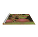 Sideview of Machine Washable Transitional Dark Golden Brown Rug, wshpat509brn