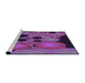 Sideview of Machine Washable Transitional Purple Rug, wshpat509pur