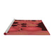 Sideview of Machine Washable Transitional Cranberry Red Rug, wshpat509rd