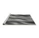 Sideview of Machine Washable Transitional Gunmetal Gray Rug, wshpat51gry