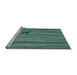 Sideview of Machine Washable Transitional Medium Turquoise Green Rug, wshpat510lblu