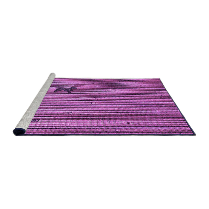 Sideview of Machine Washable Transitional Dark Magenta Purple Rug, wshpat510pur