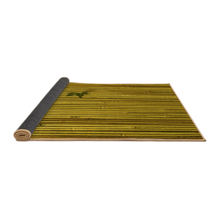 Thickness of Patterned Dark Bronze Brown Rug, pat510yw