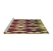 Sideview of Machine Washable Transitional Metallic Gold Rug, wshpat511brn