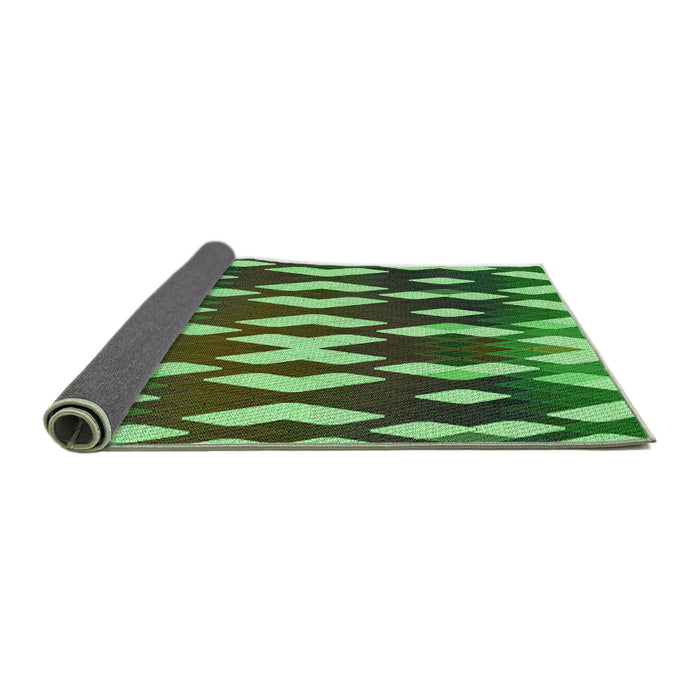 Thickness of Patterned Green Rug, pat511grn