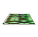 Sideview of Machine Washable Transitional Green Rug, wshpat511grn