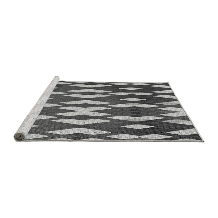 Sideview of Machine Washable Transitional Cloud Gray Rug, wshpat511gry