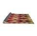 Thickness of Patterned Saffron Red Rug, pat511org