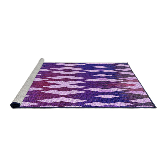 Sideview of Machine Washable Transitional Bright Purple Rug, wshpat511pur