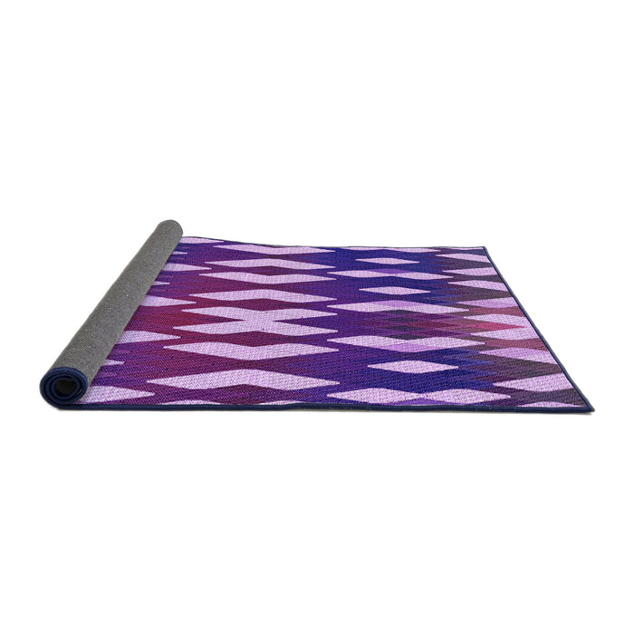 Thickness of Patterned Bright Purple Rug, pat511pur