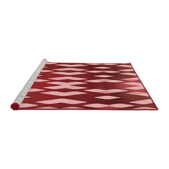 Sideview of Machine Washable Transitional Light Coral Pink Rug, wshpat511rd
