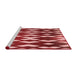 Sideview of Machine Washable Transitional Light Coral Pink Rug, wshpat511rd