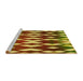 Sideview of Machine Washable Transitional Red Brown Rug, wshpat511yw