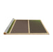 Sideview of Machine Washable Transitional Dark Brown Rug, wshpat512brn