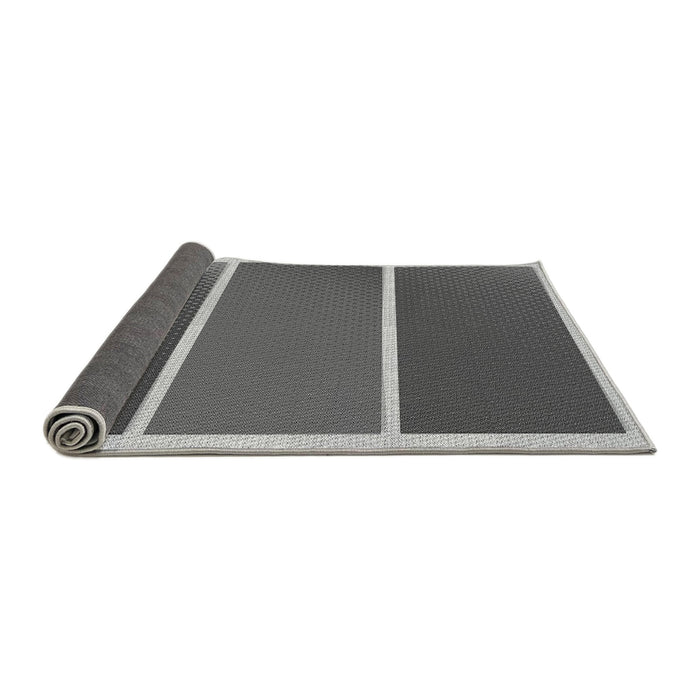 Thickness of Patterned Gunmetal Gray Rug, pat512gry