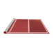 Sideview of Machine Washable Transitional Red Rug, wshpat512rd