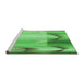 Sideview of Machine Washable Transitional Neon Green Rug, wshpat513grn