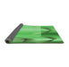 Thickness of Patterned Neon Green Rug, pat513grn