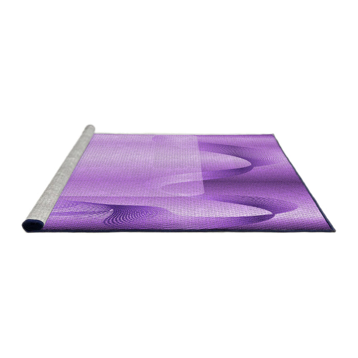 Sideview of Machine Washable Transitional Violet Purple Rug, wshpat513pur
