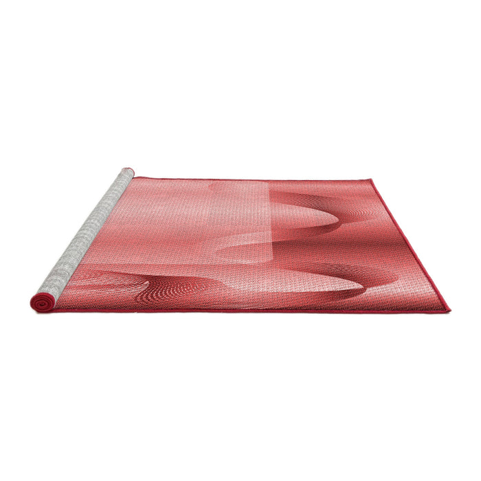 Sideview of Machine Washable Transitional Pastel Pink Rug, wshpat513rd