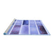 Sideview of Machine Washable Transitional Royal Blue Rug, wshpat514blu