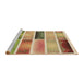 Sideview of Machine Washable Transitional Red Rug, wshpat514brn