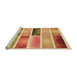 Sideview of Machine Washable Transitional Yellow Orange Rug, wshpat514org