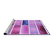Sideview of Machine Washable Transitional Dark Orchid Purple Rug, wshpat514pur