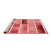 Sideview of Machine Washable Transitional Pastel Pink Rug, wshpat514rd