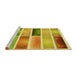 Sideview of Machine Washable Transitional Bold Yellow Rug, wshpat514yw