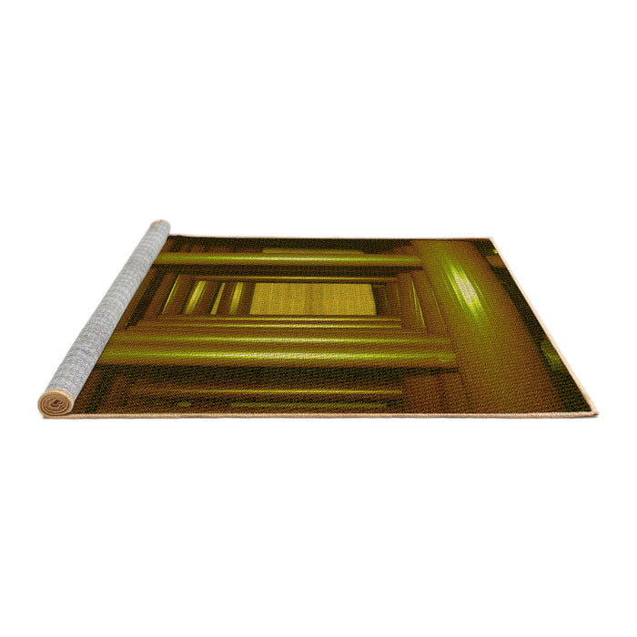 Sideview of Machine Washable Transitional Night Red Rug, wshpat515yw