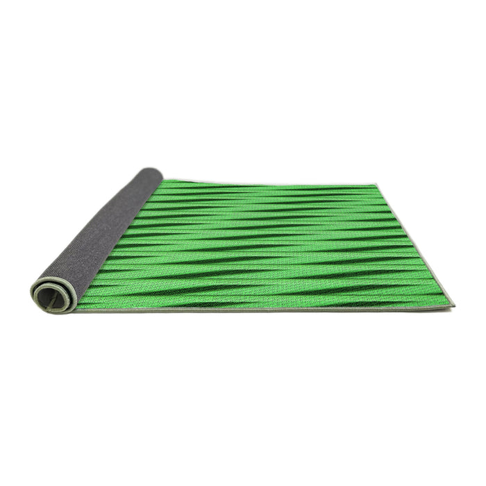 Thickness of Patterned Neon Green Rug, pat516grn