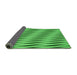 Thickness of Patterned Neon Green Rug, pat516grn