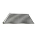 Sideview of Machine Washable Transitional Silver Gray Rug, wshpat516gry