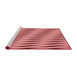 Sideview of Machine Washable Transitional Light Coral Pink Rug, wshpat516rd