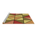 Sideview of Machine Washable Transitional Yellow Rug, wshpat517brn